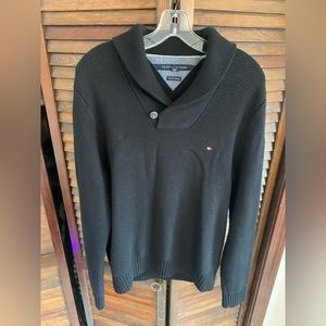 Tommy Hilfiger Black Shawl Sweater